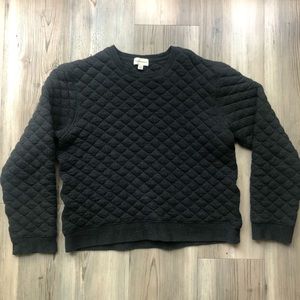 Club Monaco dark grey quilted sweatshirt